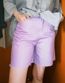 Purple Denim Shorts #210762