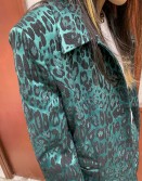 Green Leopard Silky Jacket #220125