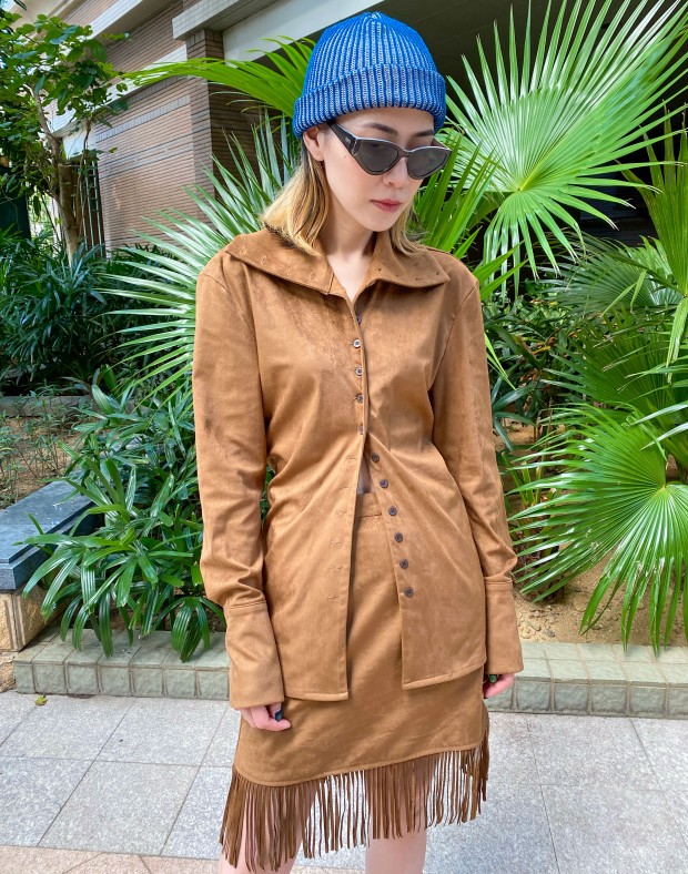 Brown Suede Touch Shirt #221111