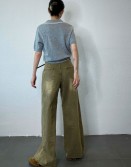 Bronze High Waist Jeans with Belt #230820