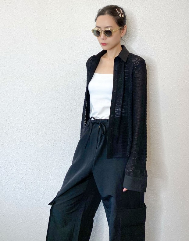 Black Woven Shirt #230832