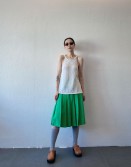 Green Pleated Skirt #230711