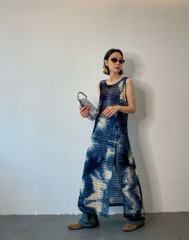 Tie Dye Lace Dress #230521