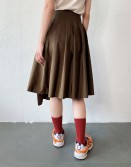 Brown Double Waist Skirt #230924