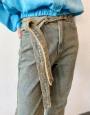 Washed Jeans w/ Belt #230936