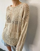 Beige Crochet Summer Knit  #240404