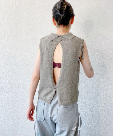 Grey Cut Out Back Vest  #240405