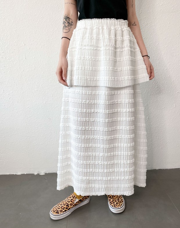 White Puffy Skirt #240421