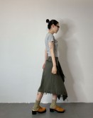 Charcoal Wrap Style Skirt #240816