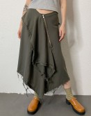 Charcoal Wrap Style Skirt #240816