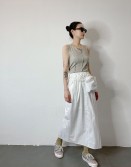 White Nylon Skirt w/  Waist Bag #240833