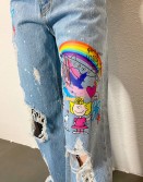 Graffiti Destroyed Jeans #240124