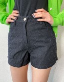 Black Quilted Shorts #240506