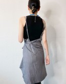 Grey Pin Stripe Wrapped Dress #240508