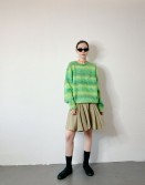 Green Striped Knit #241108