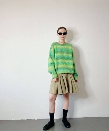 Green Striped Knit #241108