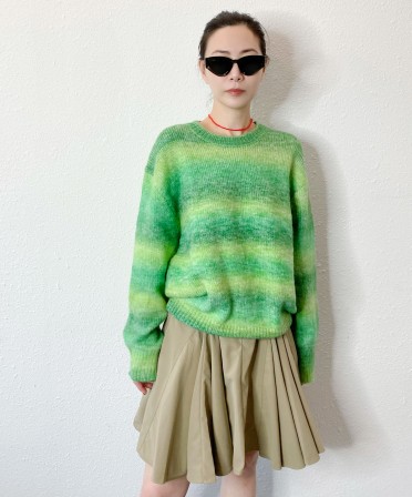 Green Striped Knit #241108