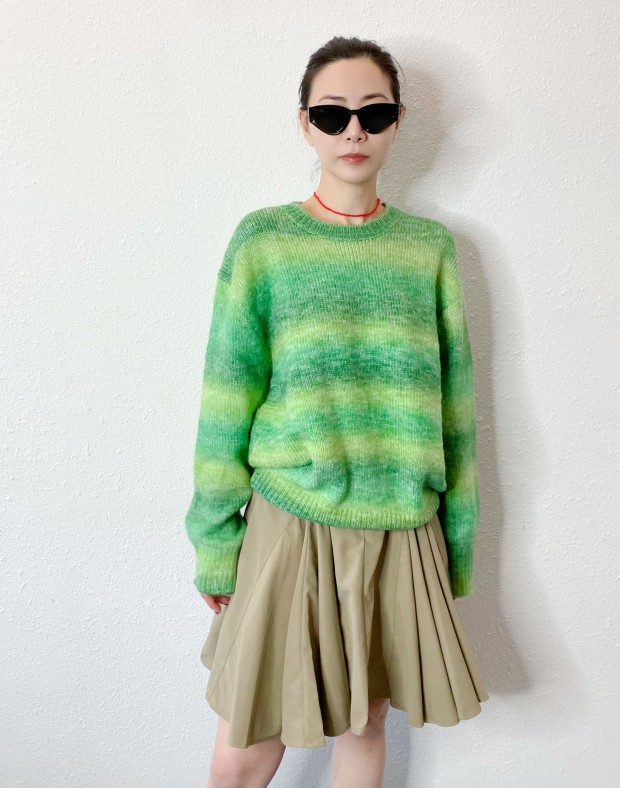 Green Striped Knit #241108