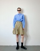 Khaki Pleated Skirt #241111