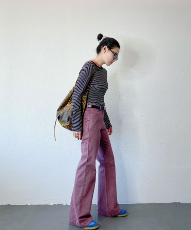 Light Purple Flared Jeans #241115