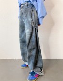 Washed Baggy Jeans #241118