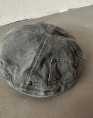 Charcoal Washed Beret #241124