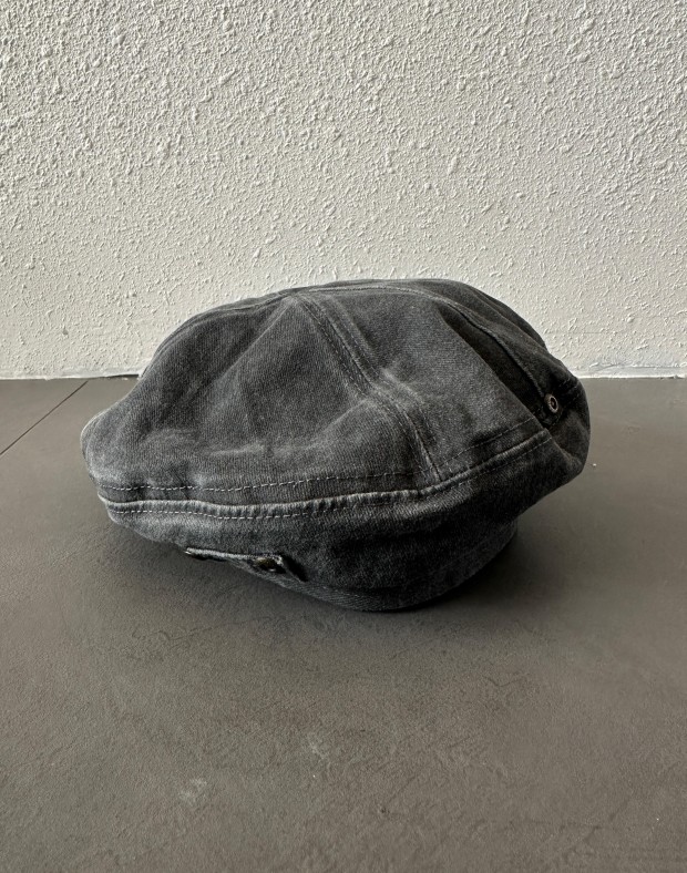 Charcoal Washed Beret #241124