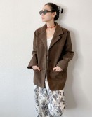 Chocolate Suede Touch Blazer #241126