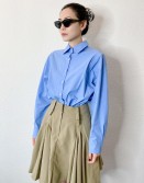 Blue Button Up Shoulder Shirt #241129