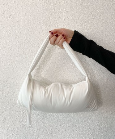 White Puffy Nylon Bag #241131