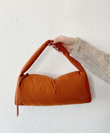 Bronze Puffy Nylon Bag #241132