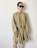 Khaki Pleated Jacket #241134