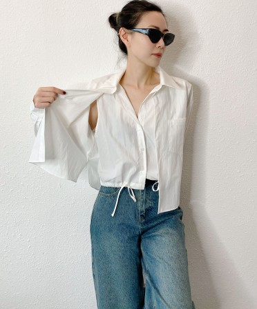 White Double Layer Shirt #241137