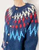 Navy Pattern Cardigan #241138