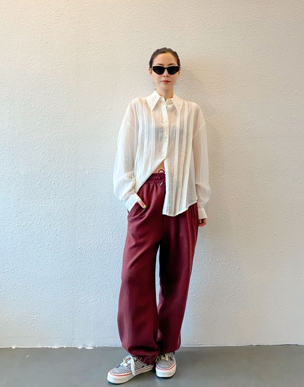 White Pleated Shirt #241003