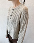 Grey Crochet Cardigan #241010