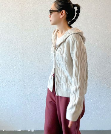 Grey Zipped Cable Jacket #241012