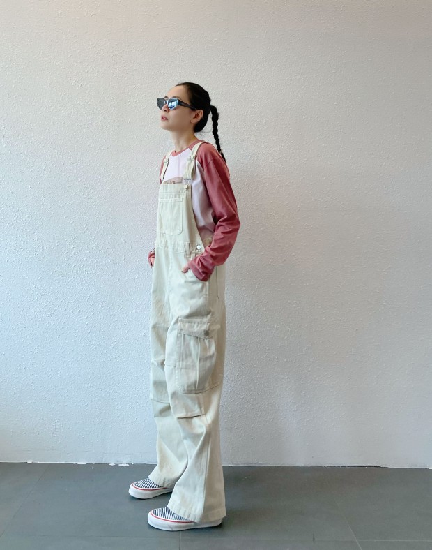 Beige Overall #241015