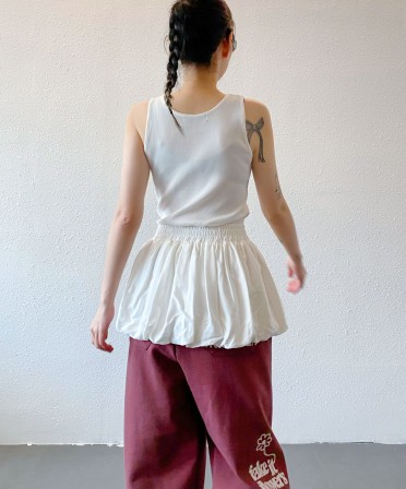 White Bubble Skirt Layer #241026