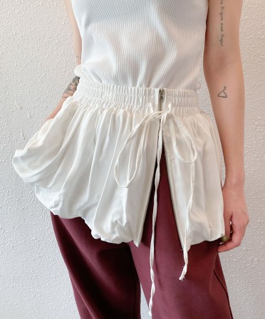 White Bubble Skirt Layer #241026