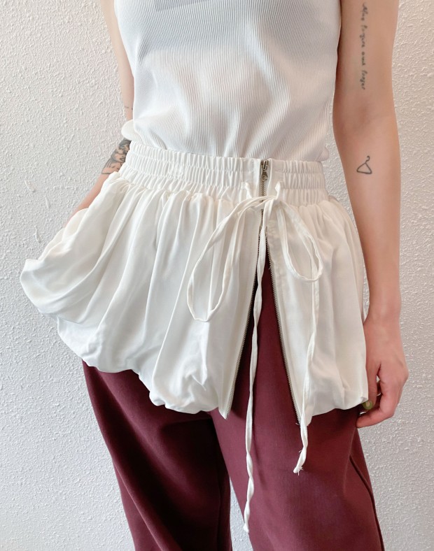 White Bubble Skirt Layer #241026