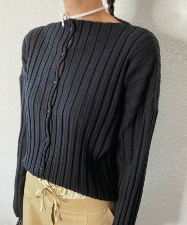 Black Classic Cardigan  #240901