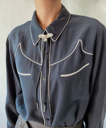 Navy Western Shirt #240906