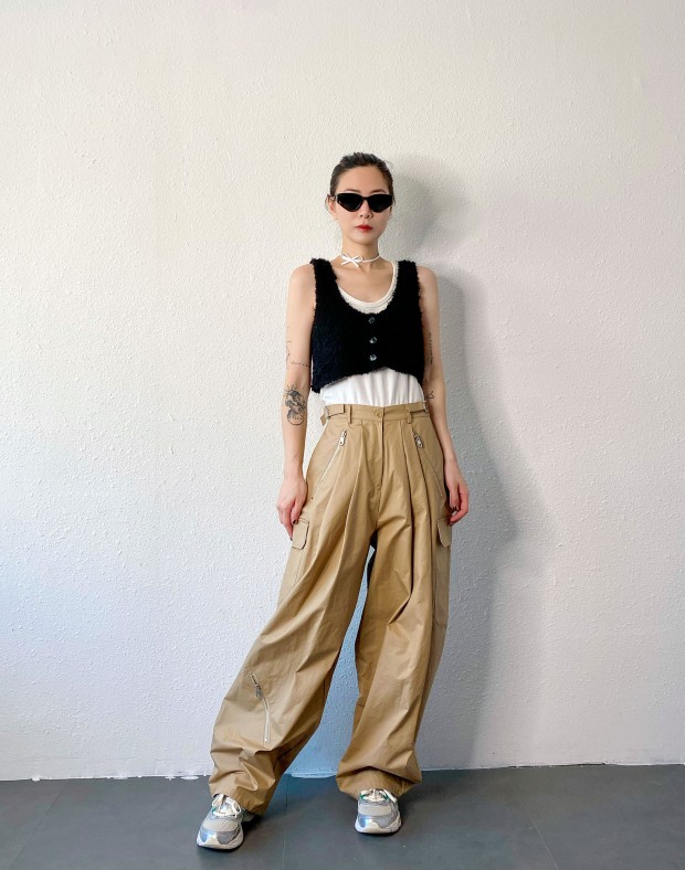 Beige Wide Pants #240924