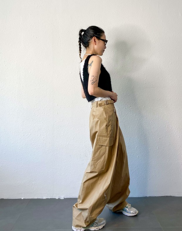 Beige Wide Pants #240924