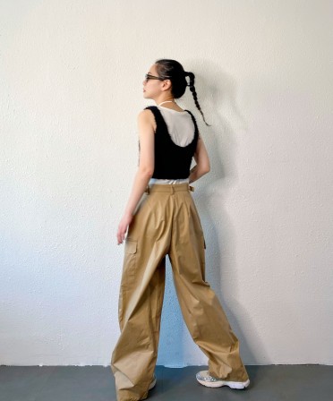 Beige Wide Pants #240924