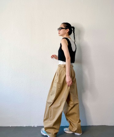 Beige Wide Pants #240924